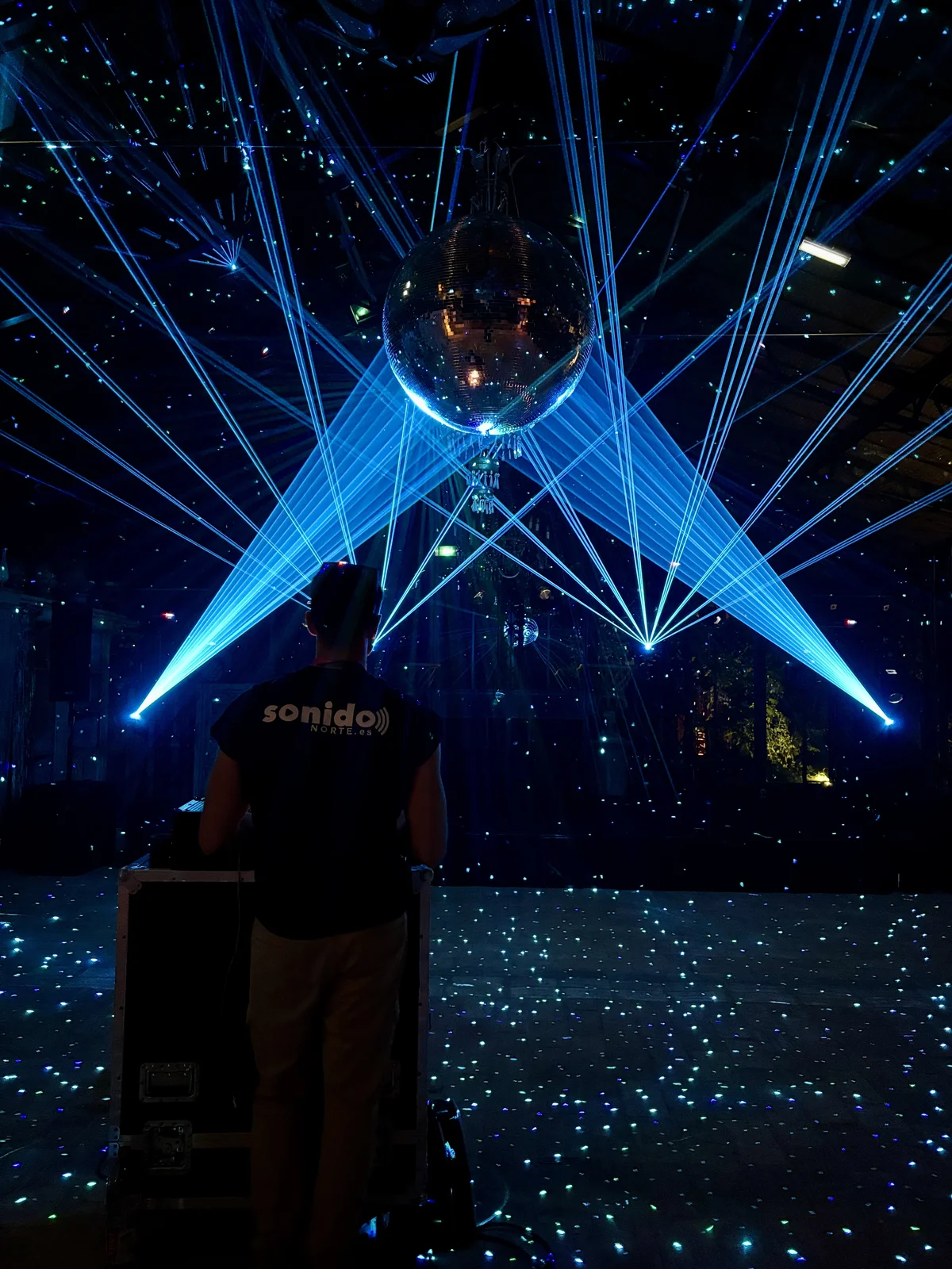 Perspectiva de la iluminación durante la fiesta en Gaztelur