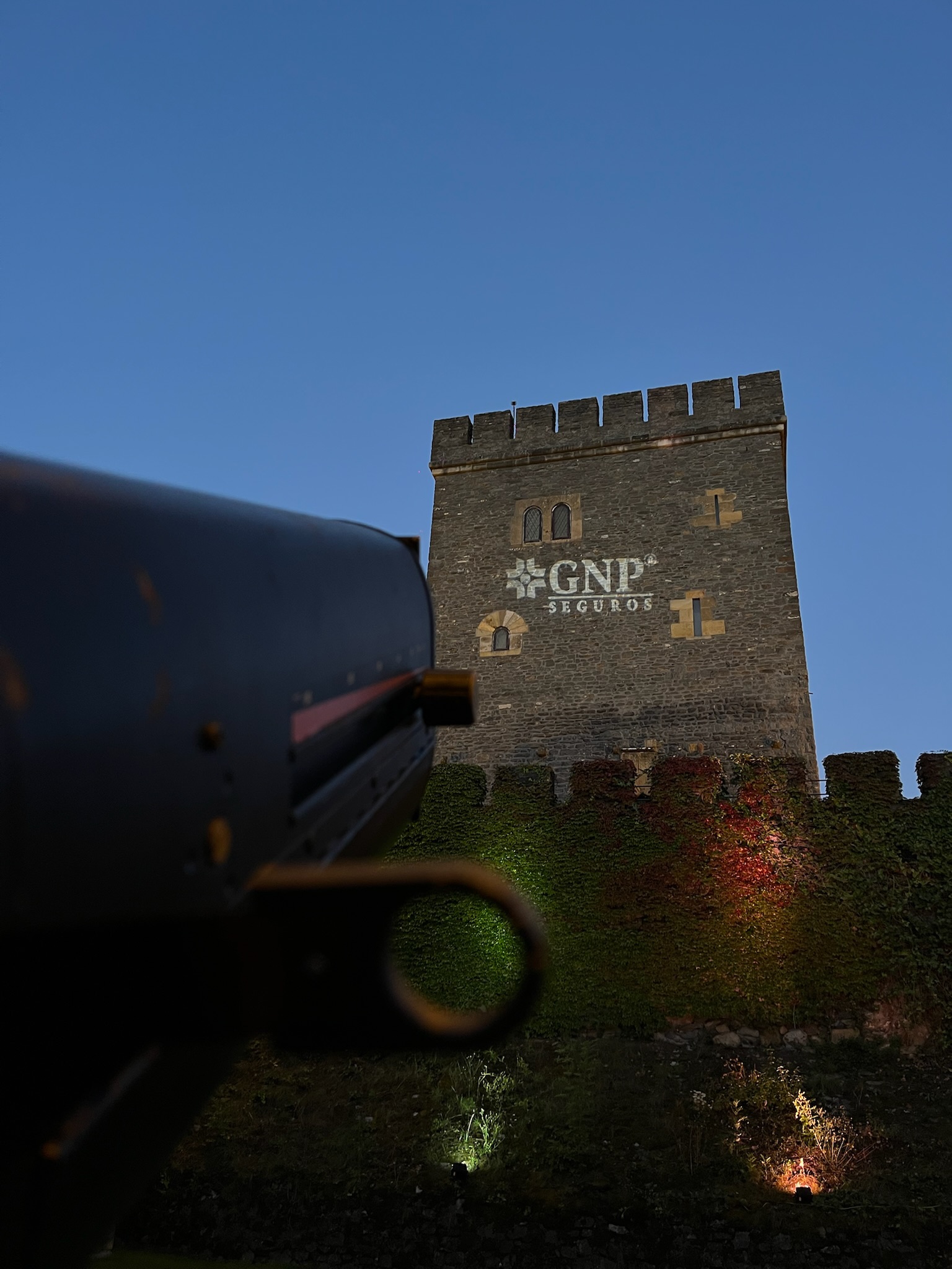 Proyección de logo en fachada Torre Loizaga