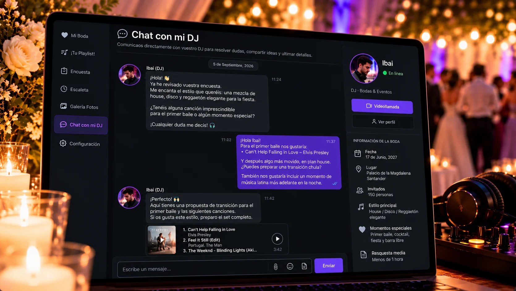 Demo chat con dj