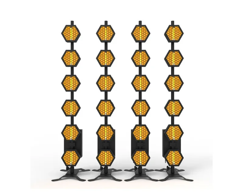 TORRE LUZ HEXAGONAL RETRO