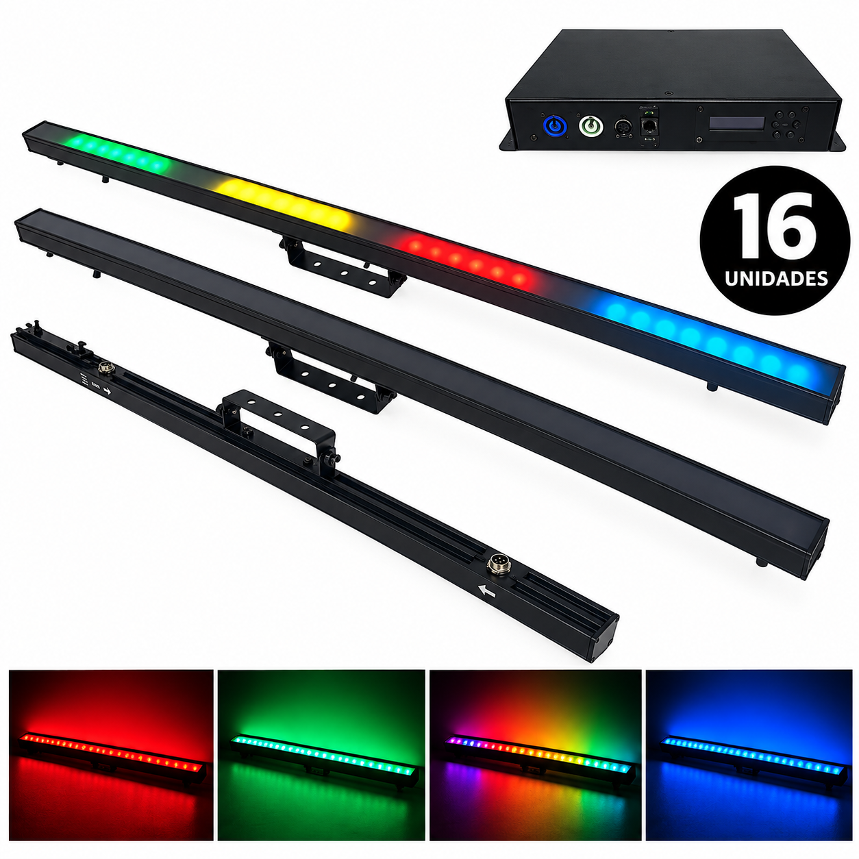 Barra LED Pixel RGB 40 × 0,5 W RGB – 3 en 1